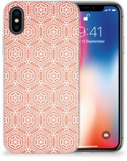 B2Ctelecom iPhone X/10 | Xs TPU Siliconen Hoesje Pattern Orange