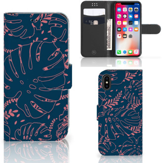 B2Ctelecom iPhone X Bookcase Design Palm Leaves