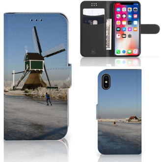 B2Ctelecom iPhone X Bookcase Design Schaatsers