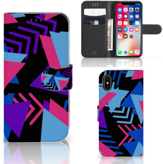 B2Ctelecom iPhone X Bookcover hoesje Funky Triangle