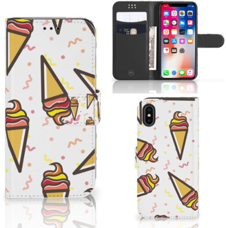 B2Ctelecom iPhone X Bookcover hoesje Icecream