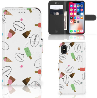 B2Ctelecom iPhone X Bookcover hoesje IJsjes