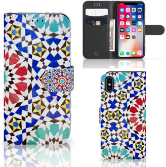 B2Ctelecom iPhone X Bookcover hoesje Mozaïek