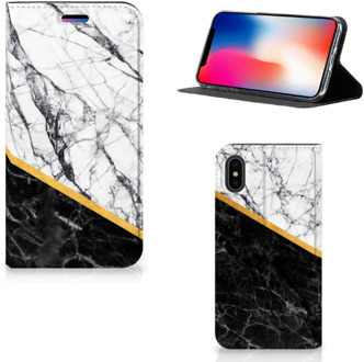 B2Ctelecom iPhone X Case Marble White Black