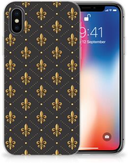 B2Ctelecom iPhone X Uniek TPU Hoesje Franse Lelie