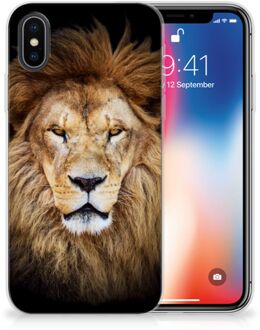 B2Ctelecom iPhone X Uniek TPU Hoesje Leeuw