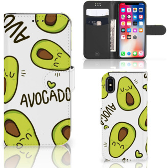 B2Ctelecom iPhone X | Xs Bookcase met ruimte voor pasjes Avocado Singing