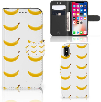 B2Ctelecom iPhone X | Xs Bookcase met ruimte voor pasjes Banana