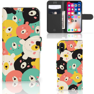 B2Ctelecom iPhone X | Xs Bookcase met ruimte voor pasjes Bears