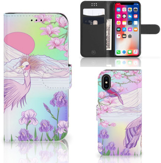 B2Ctelecom iPhone X | Xs Bookcase met ruimte voor pasjes Bird