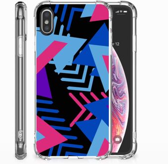 B2Ctelecom iPhone X | Xs Siliconen Hoesje Design Funky Triangle