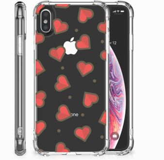 B2Ctelecom iPhone X | Xs Siliconen Hoesje Design Hearts