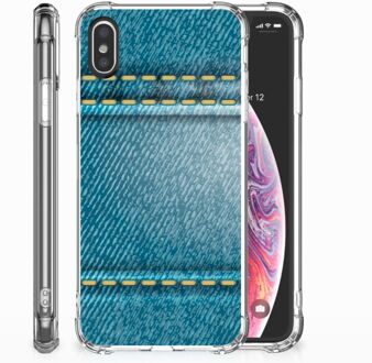 B2Ctelecom iPhone X | Xs Siliconen Hoesje Design Jeans