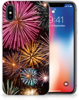 B2Ctelecom iPhone X | Xs Siliconen Hoesje Design Vuurwerk