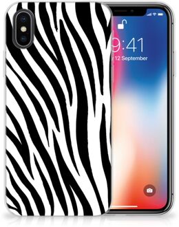 B2Ctelecom iPhone X | Xs Siliconen Hoesje Design Zebra