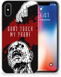 B2Ctelecom iPhone X | Xs Siliconen Hoesje Design Zombie Blood