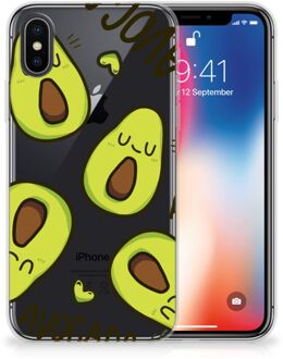 B2Ctelecom iPhone X | Xs TPU Hoesje Avocado Singing