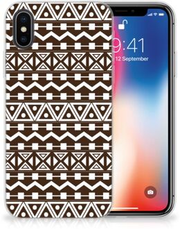 B2Ctelecom iPhone X | Xs TPU Hoesje Aztec Brown