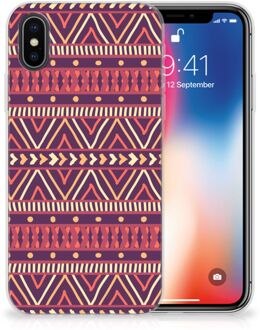 B2Ctelecom iPhone X | Xs TPU Hoesje Aztec Purple