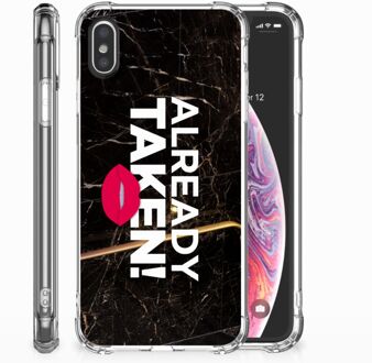 B2Ctelecom iPhone X | Xs TPU Hoesje Design Already Taken Black