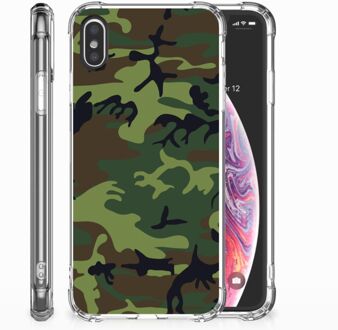 B2Ctelecom iPhone X | Xs TPU Hoesje Design Army Dark