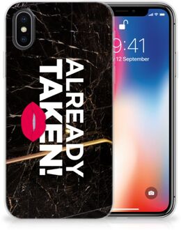 B2Ctelecom iPhone X | Xs TPU-siliconen Hoesje Design Already Taken Black