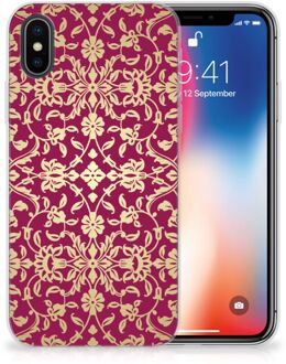 B2Ctelecom iPhone X | Xs TPU-siliconen Hoesje Design Barok Pink