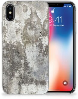 B2Ctelecom iPhone X | Xs TPU-siliconen Hoesje Design Beton