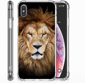 B2Ctelecom iPhone X | Xs TPU-Siliconen Hoesje Design Leeuw