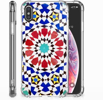 B2Ctelecom iPhone X | Xs TPU-Siliconen Hoesje Design Mozaïek