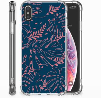 B2Ctelecom iPhone X | Xs TPU-Siliconen Hoesje Design Palm Leaves