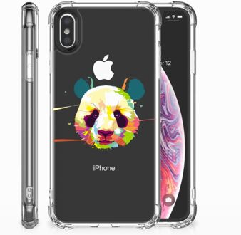 B2Ctelecom iPhone X | Xs TPU-Siliconen Hoesje Design Panda Color