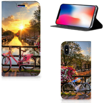 B2Ctelecom iPhone X | Xs Uniek Standcase Hoesje Amsterdamse Grachten