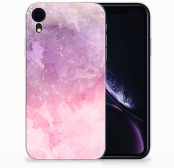 B2Ctelecom iPhone XR Backcover Hoesje Pink Purple Paint