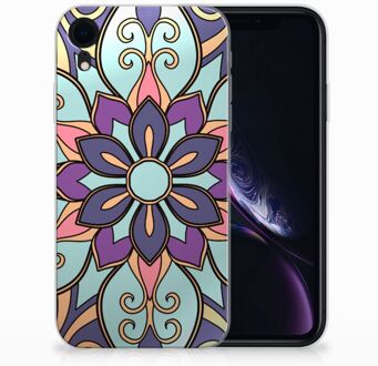 B2Ctelecom iPhone XR Backcover Hoesje Purple Flower