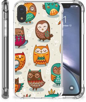 B2Ctelecom iPhone Xr Backcover Hoesje Vrolijke Uilen