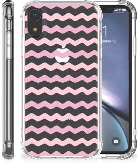 B2Ctelecom iPhone Xr Backcover Hoesje Waves Roze