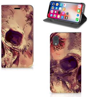 B2Ctelecom iPhone XR Book cover met magneetsluiting Skullhead