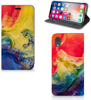 B2Ctelecom iPhone XR Bookcase met magneetsluiting Watercolor Dark