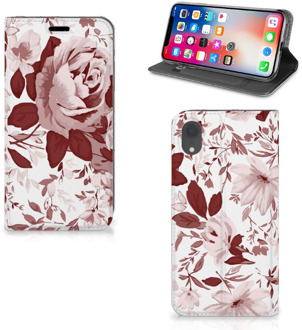 B2Ctelecom iPhone XR Bookcase met magneetsluiting Watercolor Flowers