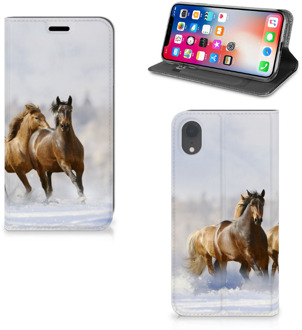 B2Ctelecom iPhone XR Bookcover met magneetsluiting Paarden