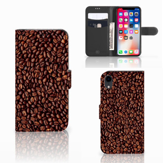 B2Ctelecom iPhone XR Flip Cover Koffiebonen