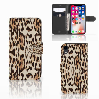 B2Ctelecom iPhone XR Flip Cover Leopard