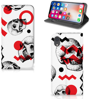 B2Ctelecom iPhone Xr Flipcover Skull Red