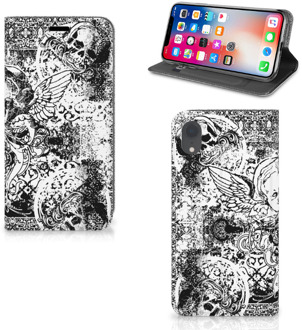 B2Ctelecom iPhone Xr Flipcover Skulls Angel