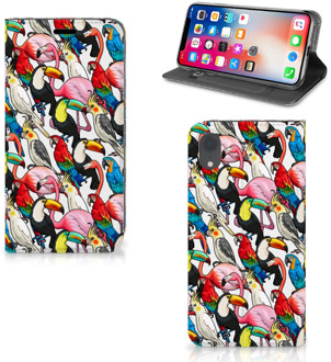 B2Ctelecom iPhone XR Hoesje met magneetsluiting Birds