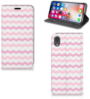 B2Ctelecom iPhone XR hoesje met magneetsluiting Waves Roze