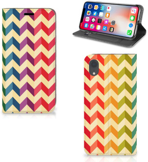 B2Ctelecom iPhone XR hoesje met magneetsluiting Zigzag Color