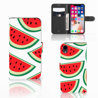 B2Ctelecom iPhone XR Hoesje met ruimte voor pasjes Watermelons