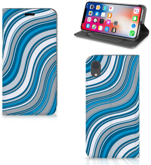 B2Ctelecom iPhone XR Hoesje Waves Blue